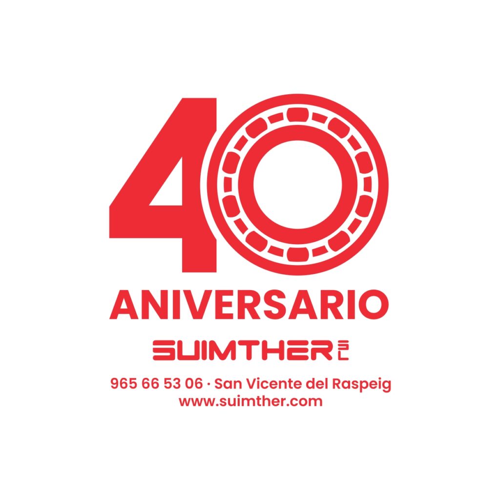 Logo Suimther completo 40 aniversario rojo
