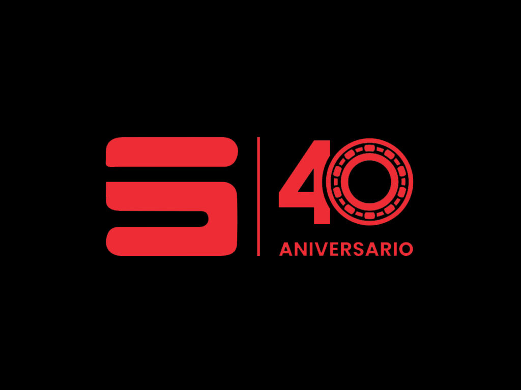 Logo 40 aniversario Suimther SL rojo y negro